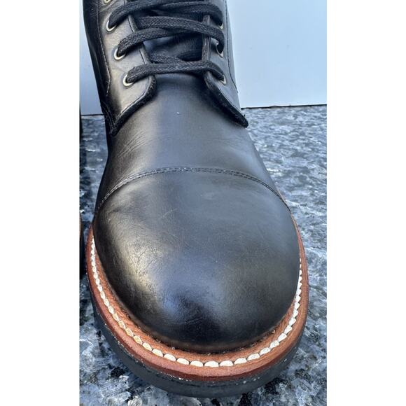 J Crew Kenton F4446 Black Leather Cap Toe Boots Men’s Size 12 main image 4